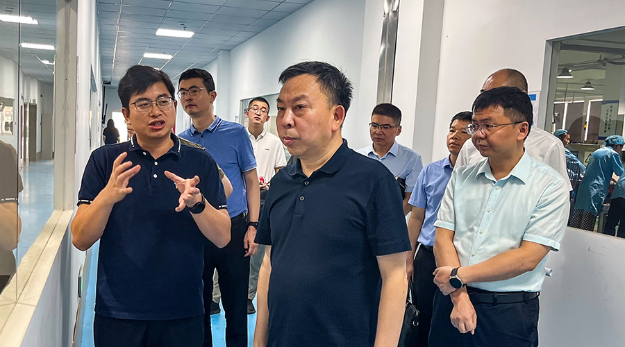 江苏省镇江市新区管委会领导莅临龙8国际储能江苏工厂调研指导