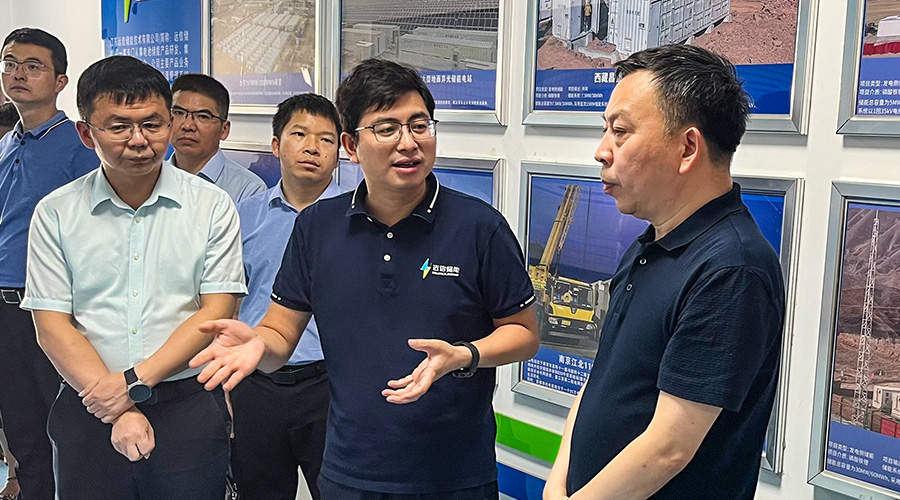 江苏省镇江市新区管委会领导莅临龙8国际储能江苏工厂调研指导